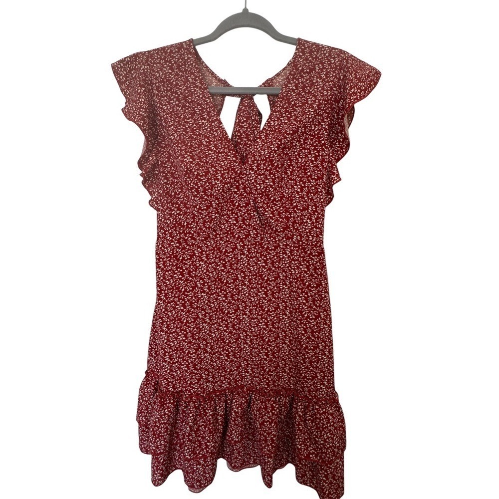 Floral‎ Ruffle Sleeve Dress Size Small